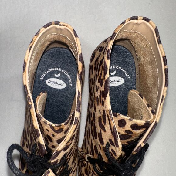 Dr. Scholl's Womens Leopard Print Multi Wedge Ankle Booties Boots Suede Size 7.5 - Picture 7 of 8